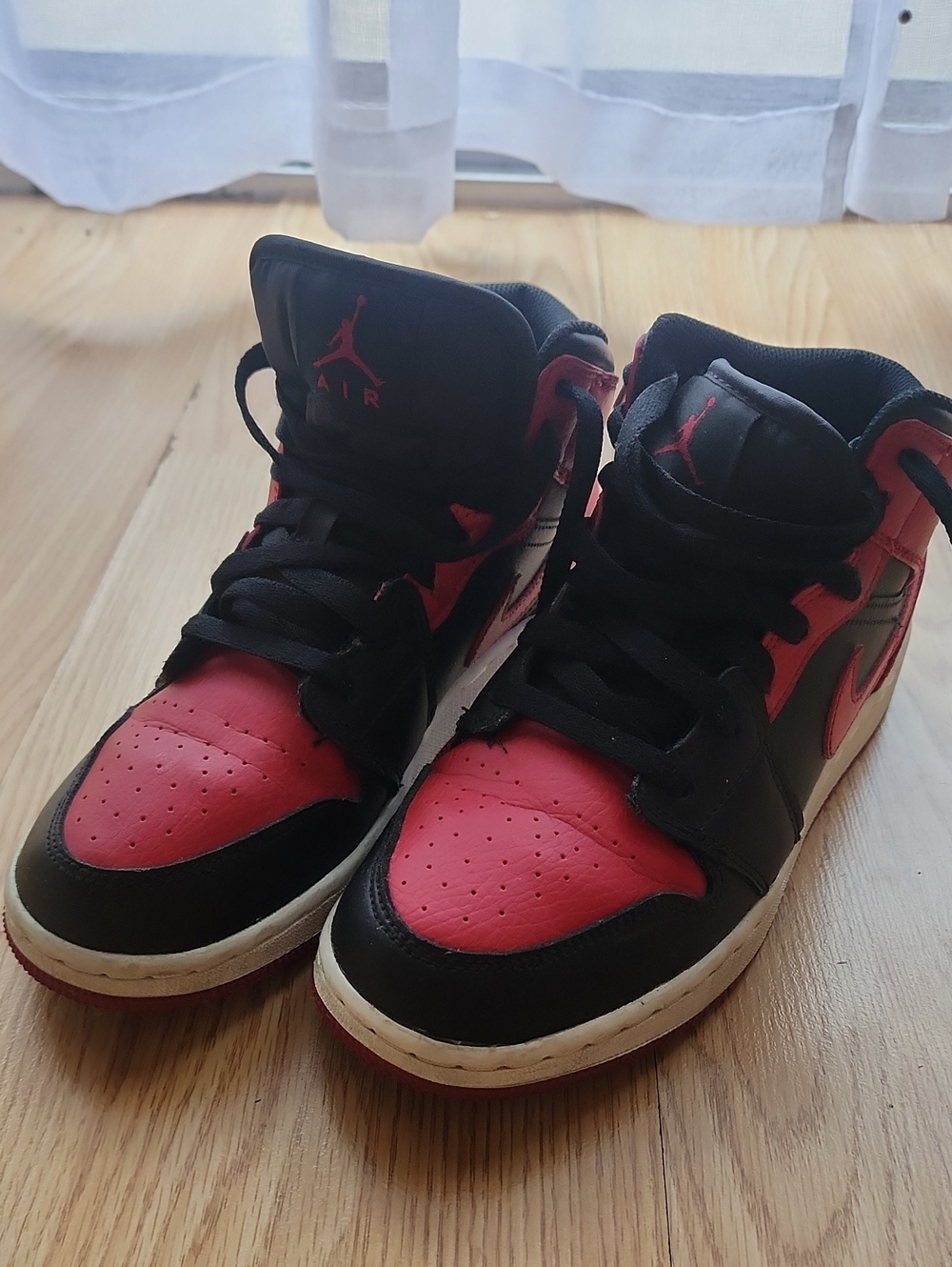 Jordan Men’s High-Top Sneakers - Black & Red